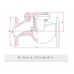 Клапан обратный подъемный фланцевый FAF 2250 PN16 50 мм