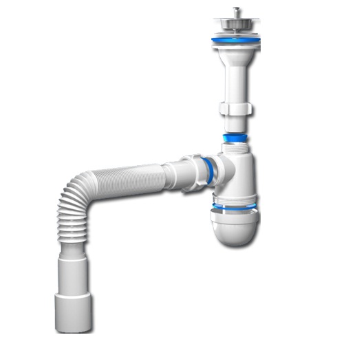 Сифон для умывальников и кухонных моек C0515 АНИ 1 1/2