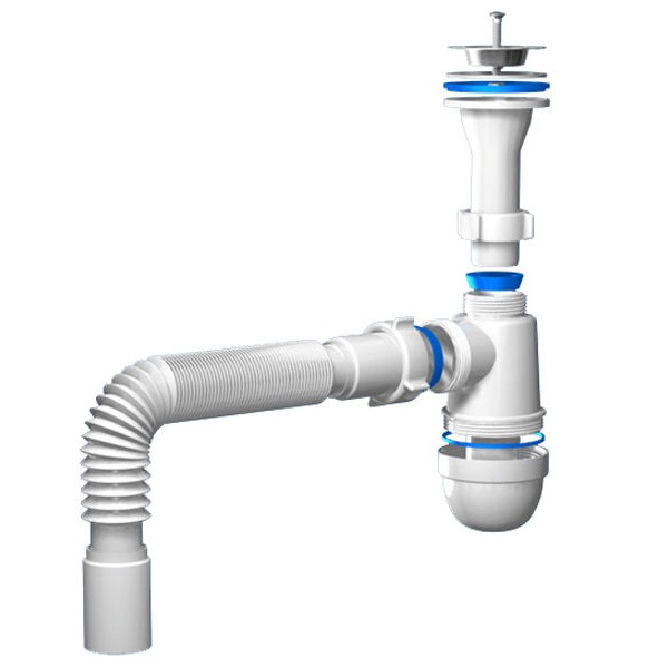 Сифон для умывальников и кухонных моек C2015 АНИ 1 1/4