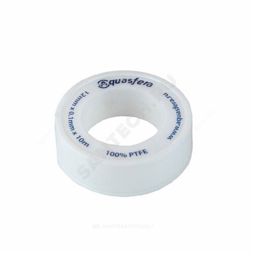 Лента ФУМ PTFE 6020 12ммх0,1ммх10м катушка среда: вода Aquasfera 6020-02