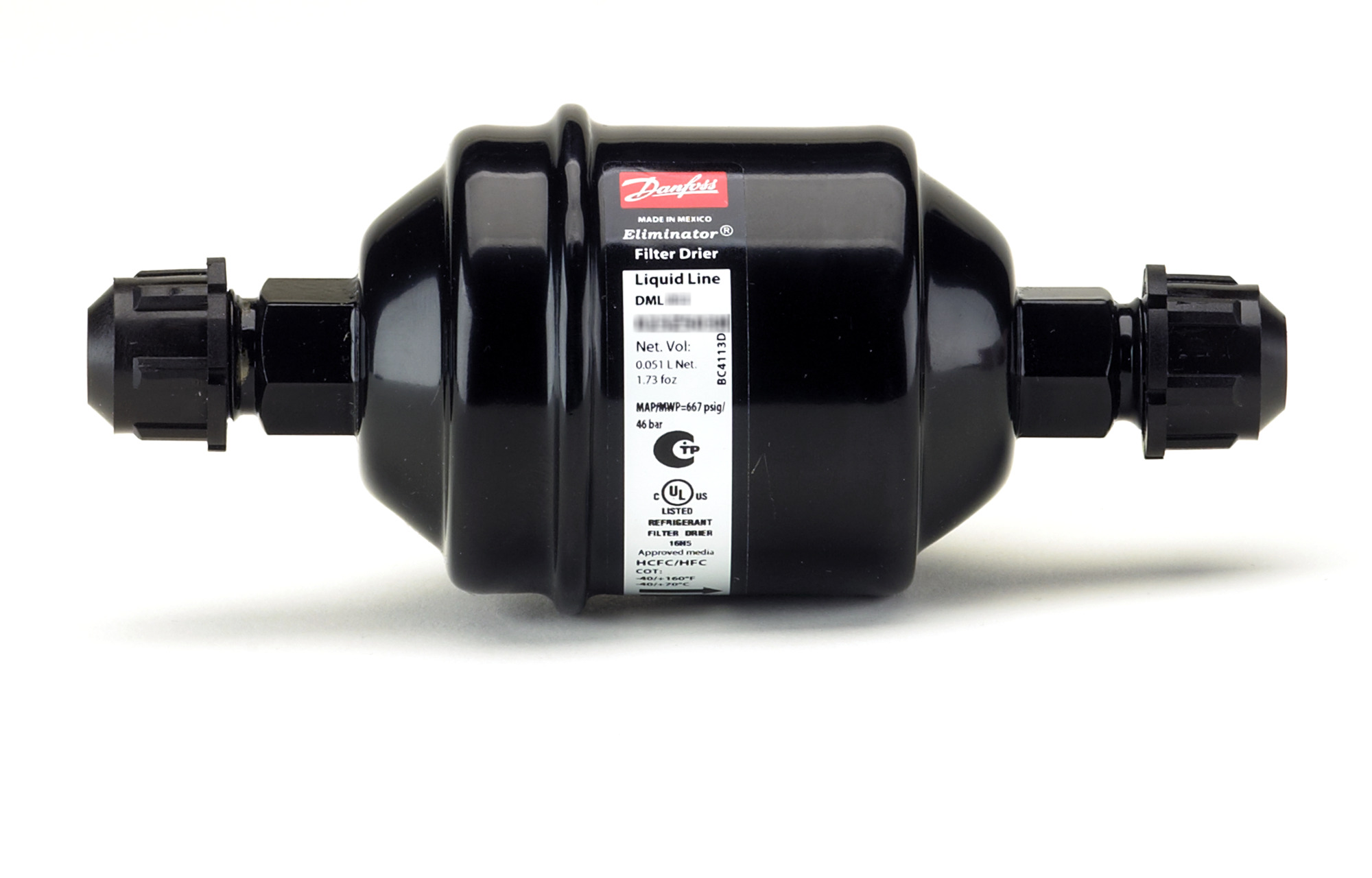 Danfoss 023Z507591 — Фильтр-осушитель DCL 032 1/4", отбортовка