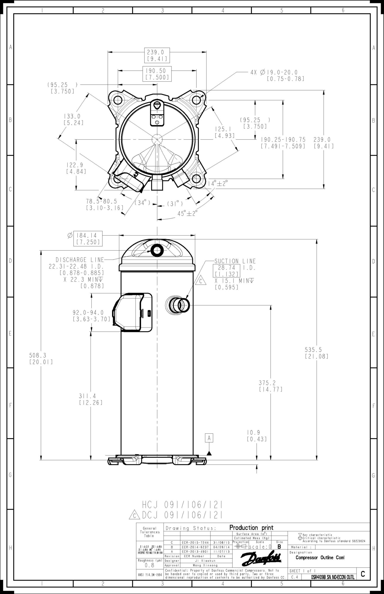 DCJ091T4LC8 Компрессор спиральный