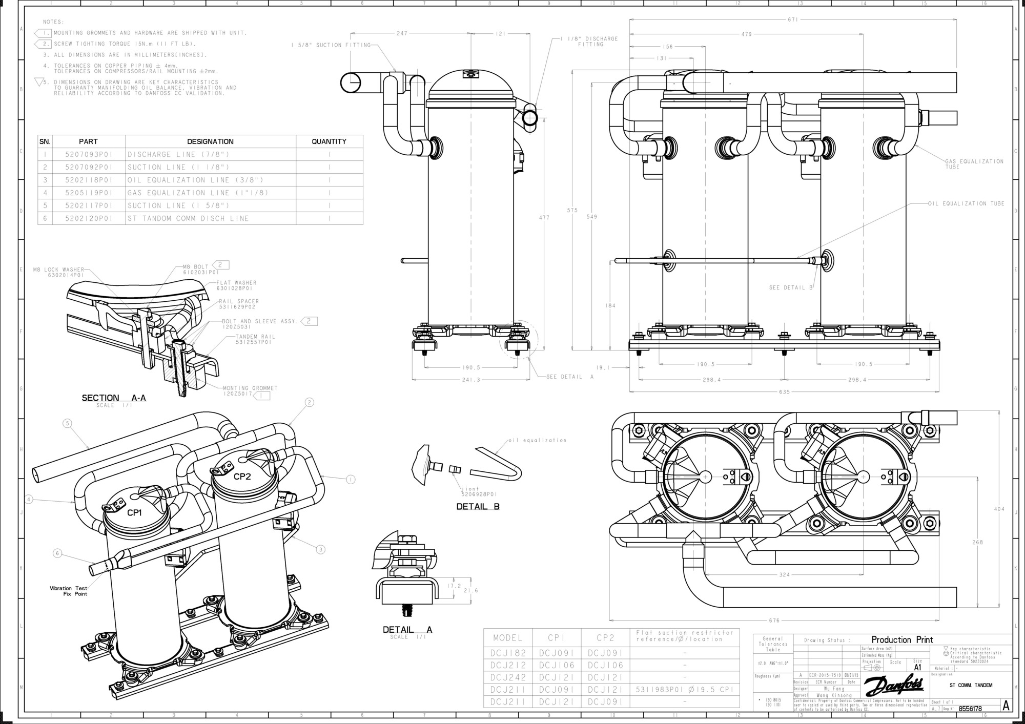 DCJ106T4LC8 Компрессор спиральный