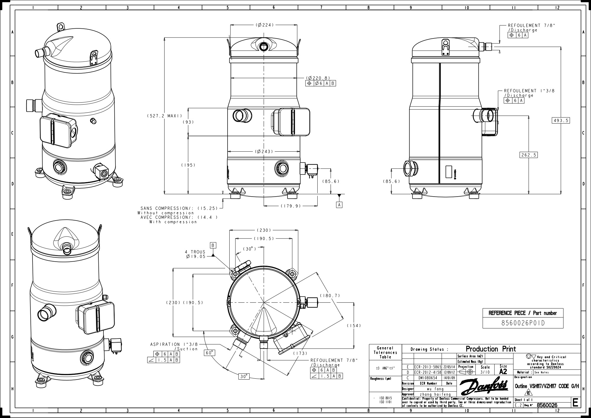 VZH117CGANA Компрессор спиральный(пр. класс 1770947962)