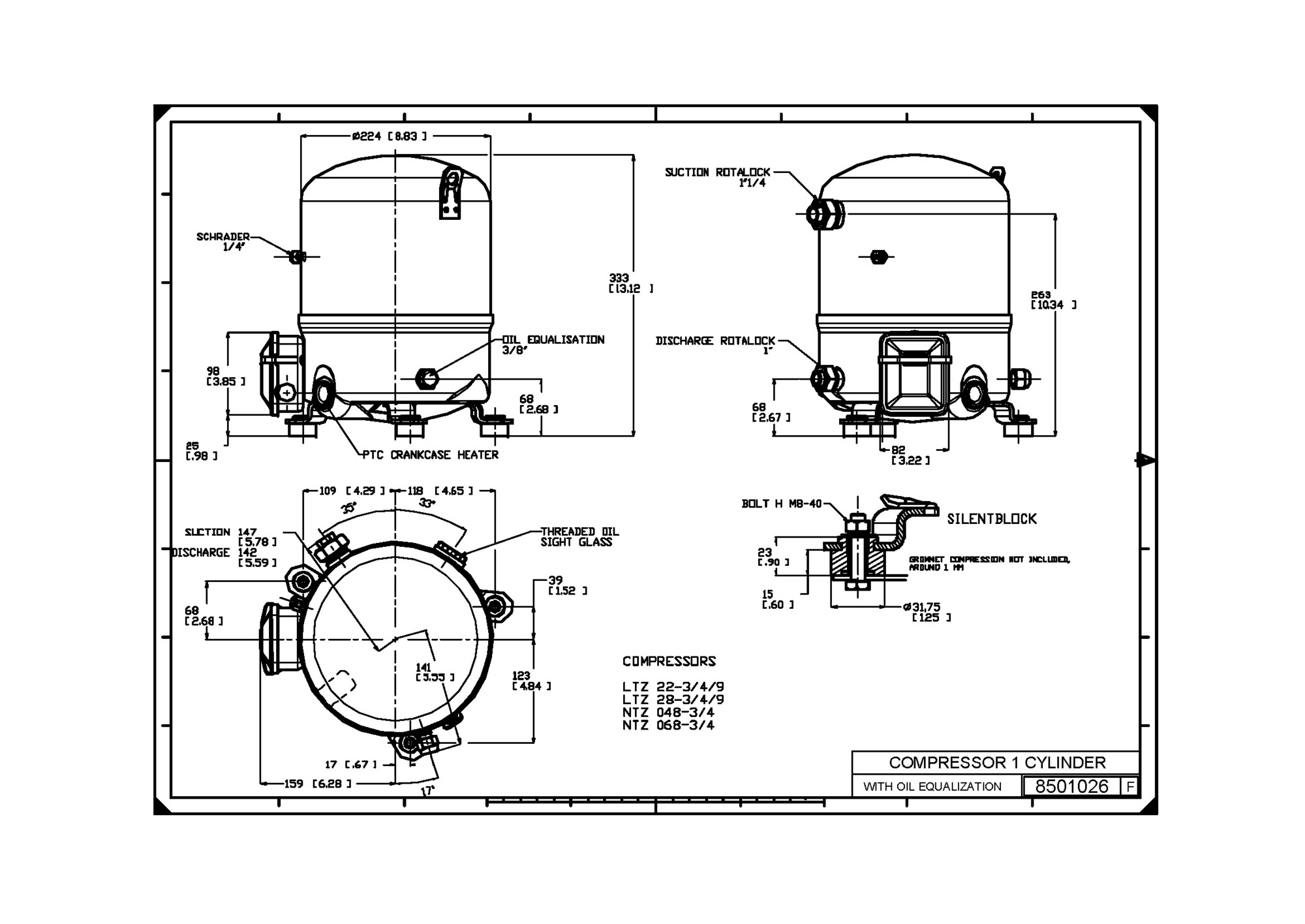 NTZ048A4LR1B Компрессор поршневой