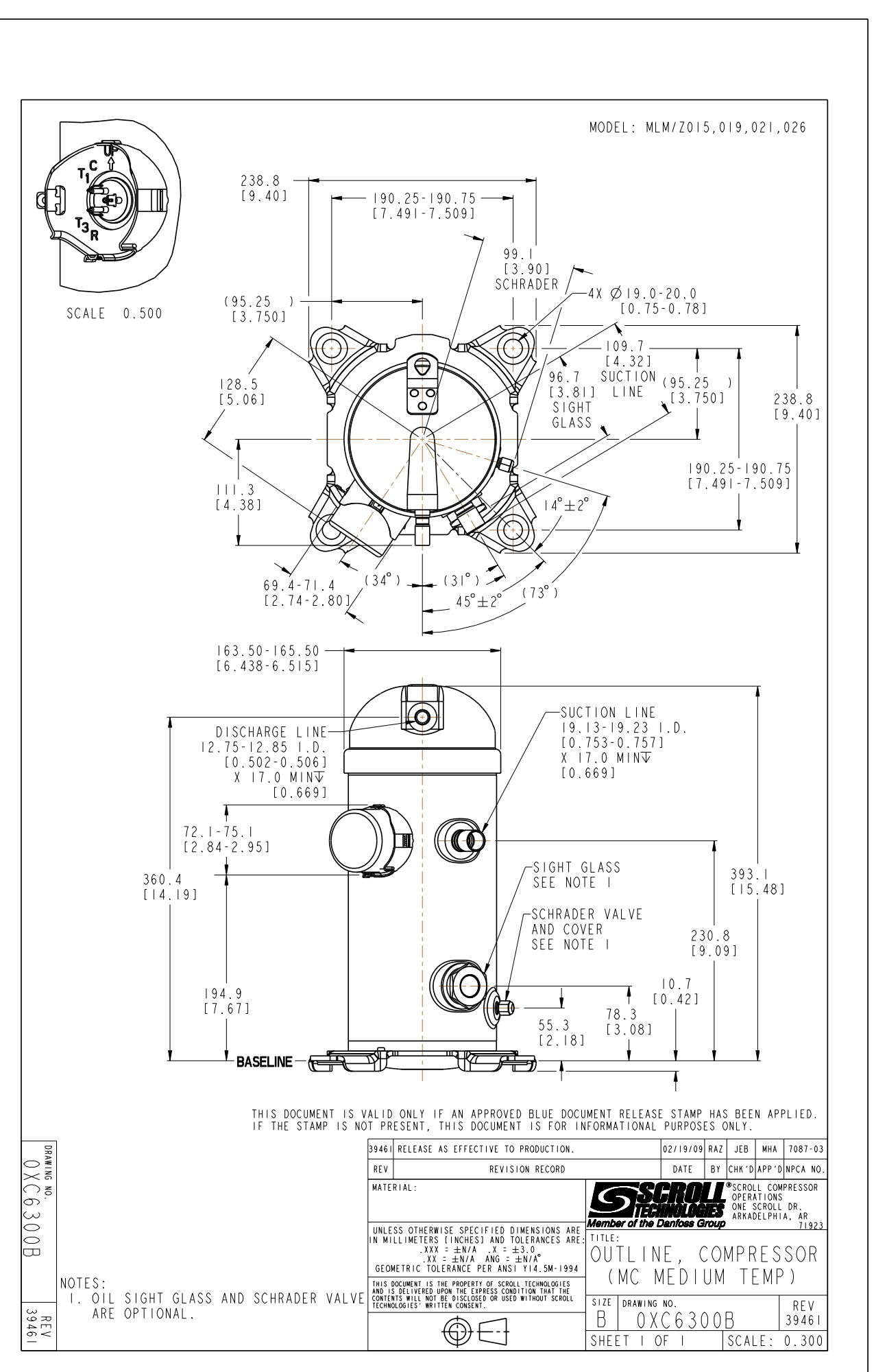 MLZ015T4LP9A Компрессор спиральный