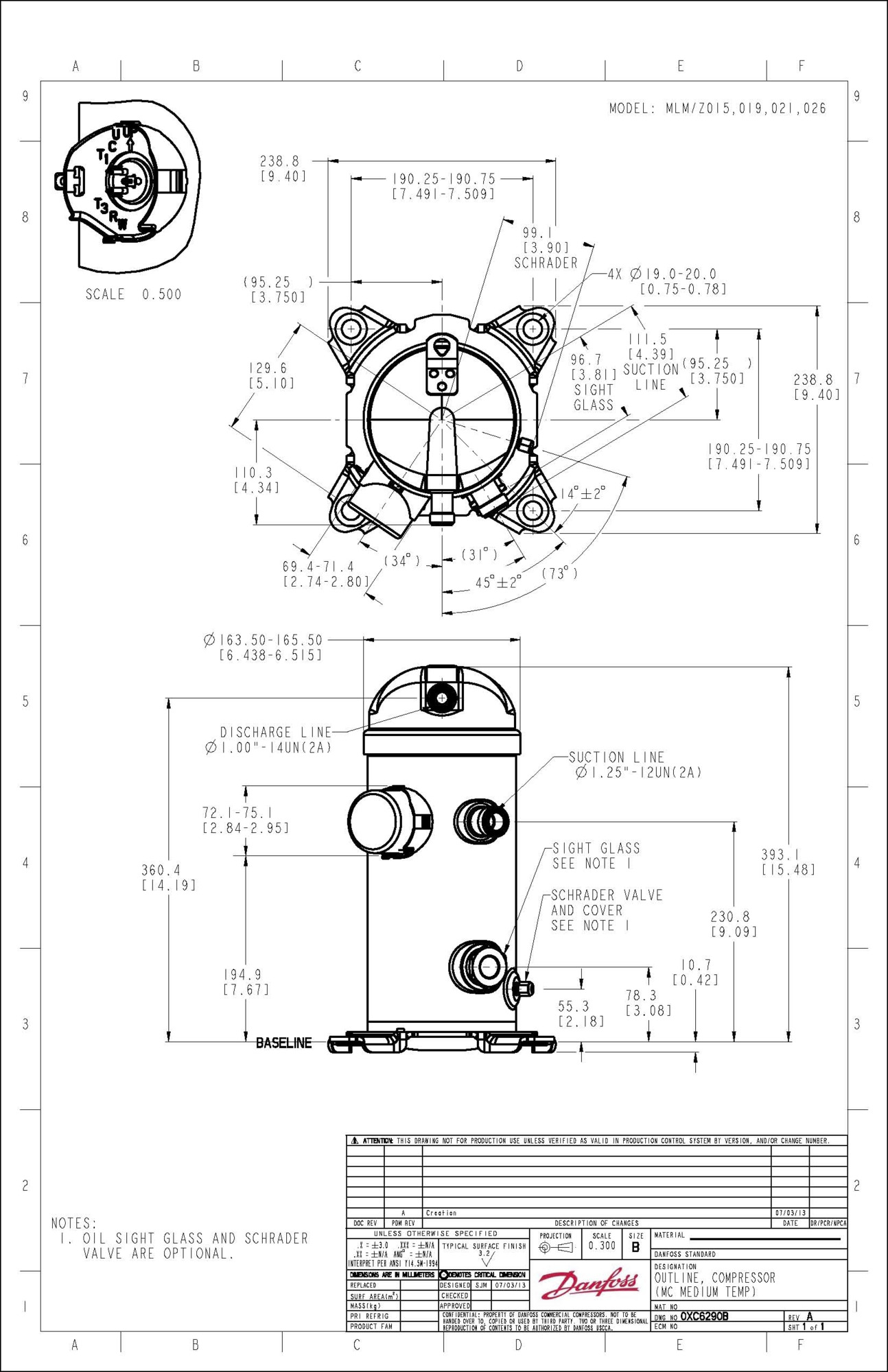 MLZ021T4LT9A Компрессор спиральный