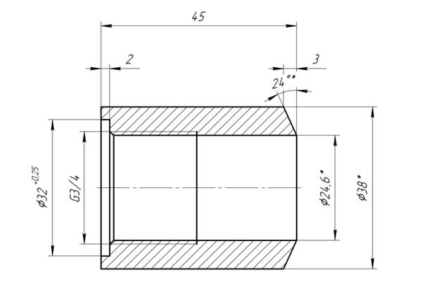 Ридан 084H6012R — Штуцер с прокладкой для ELS 1.1 (резьба G3/4&#039;&#039; — сварка)