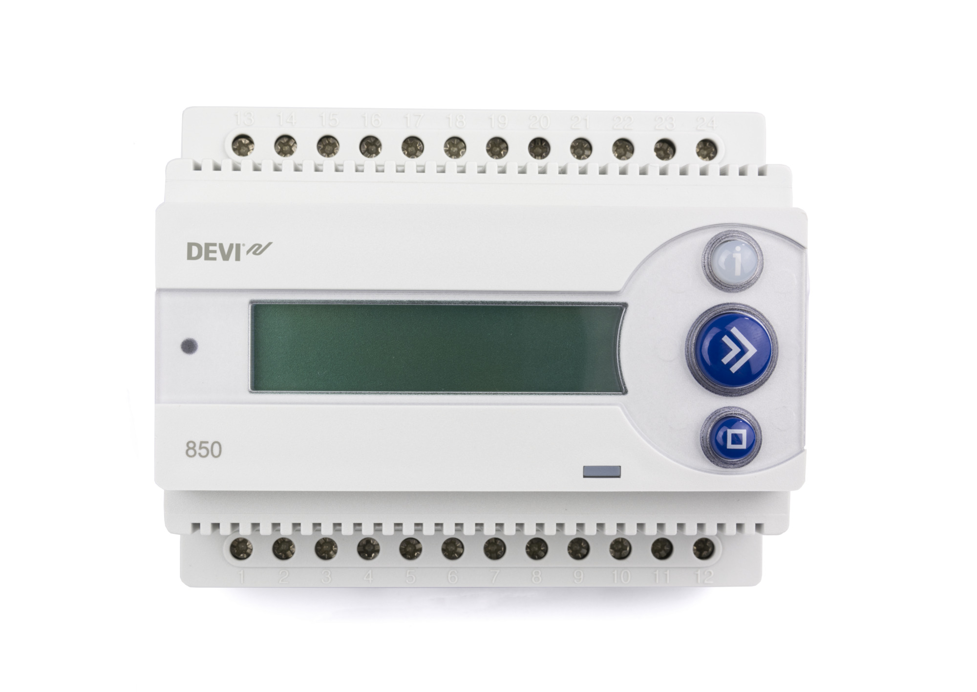 DEVIreg 850 IV 140F1084 — Программируемый микропроцессорный терморегулятор для систем снеготаяния, с блоком питания